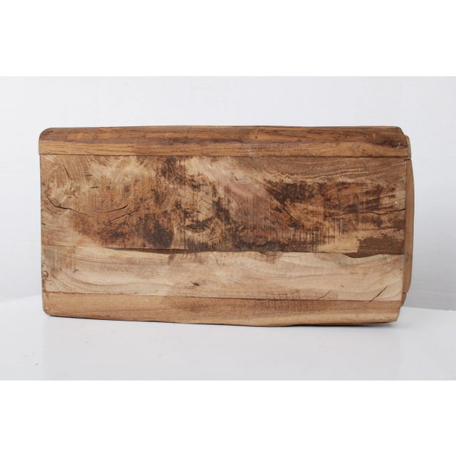 Rustic Rustic Wood Carved Distressed Tray For Sale - Image 3 of 4