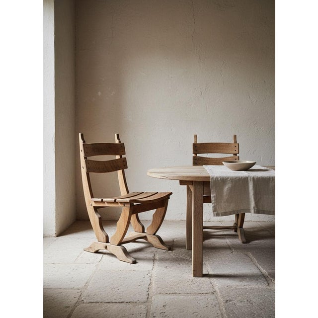 Vintage Brutalist Oak Chairs from Dittmann & Co, 1970s, Set of 2 For Sale - Image 10 of 11