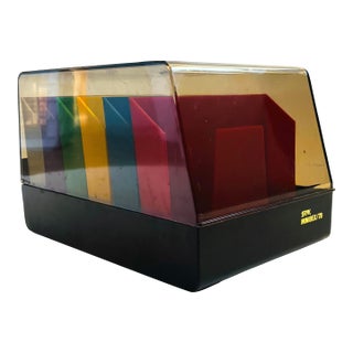 1980s Acrylic Organizer - SRW Minidex 78 Floppy Disk Holder For Sale