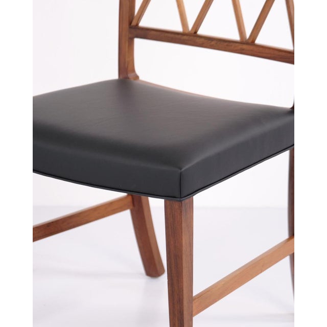 Dining Chairs in Rosewood attributed to Ole Wanscher for A.J. Iversen, 1940s, Set of 4 For Sale - Image 7 of 13