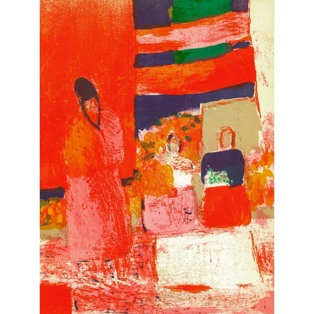 Original 1964 Lithograph "Mexique" by Bernard Cathelin For Sale