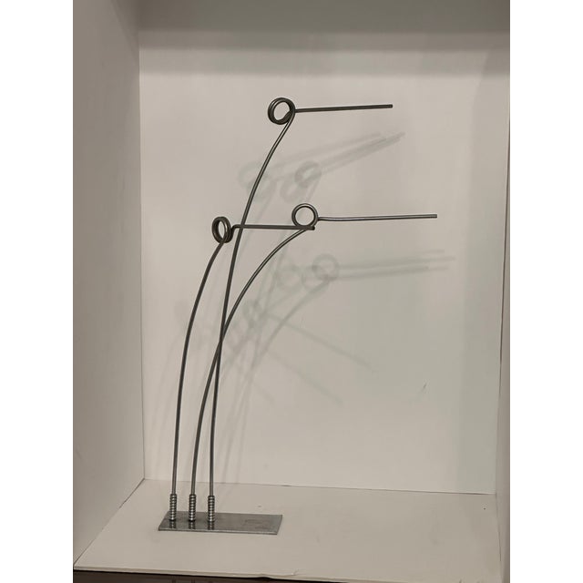 Metal Contemporary Abstract Metal Sculpture Adjustable For Sale - Image 7 of 12