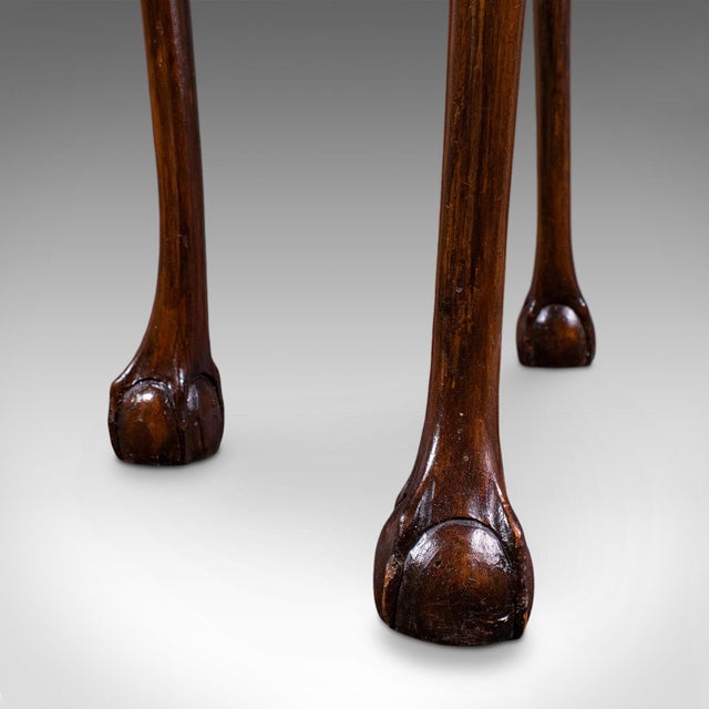 Antique Oval Side Table, English, Burr Walnut, Lamp, Wine, Pie Crust, Edwardian For Sale - Image 12 of 12