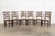 19th Century Farmhouse English Oak Harlequin Rush Spindle Back Dining Chairs, 1880, Set of 6 For Sale - Image 3 of 13