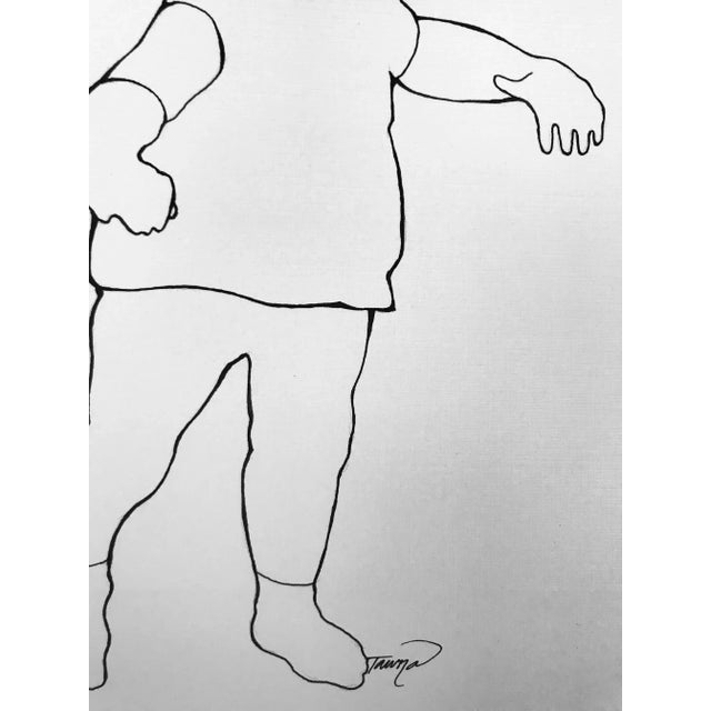 Contemporary First Steps Contemporary Line Drawing For Sale - Image 3 of 3
