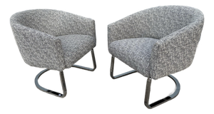 1970s Pace Cantilever Barrel Lounge Chairs