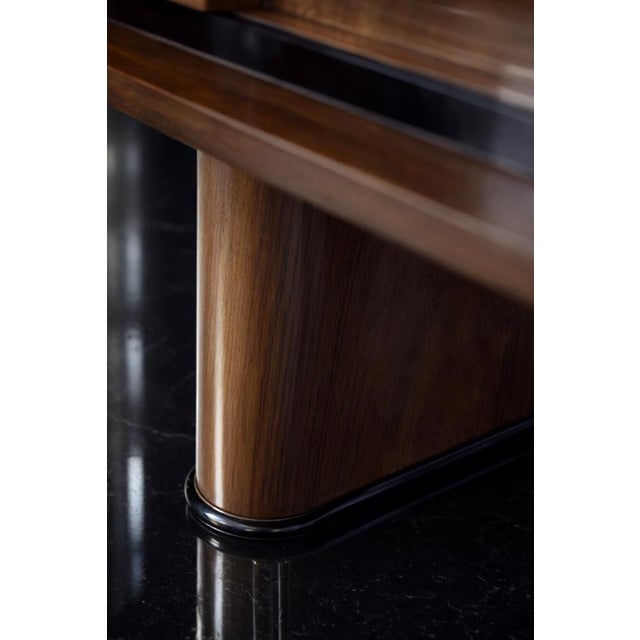 Metal Large French Art Deco Walnut Buffet, 1920s For Sale - Image 7 of 18