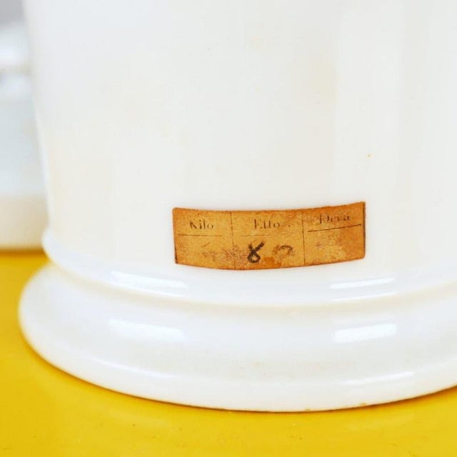 Porcelain Pharmacy Containers from Ginori, Set of 2 For Sale - Image 9 of 13