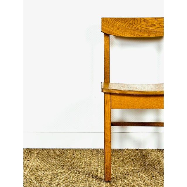 Vintage Oak Dining Chairs, 1950s, Set of 6 For Sale - Image 11 of 18