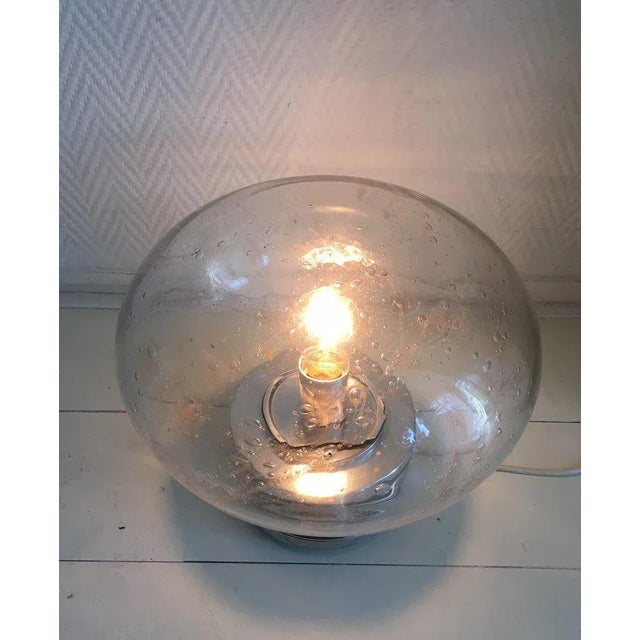 Space Age Table Lamp with Handblown Bubble Glass from Doria For Sale - Image 6 of 9