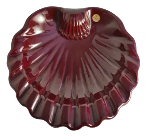Art Deco Merlot Red Ceramic Vide-Poche from Gabriel Keramik, Sweden, 1960s