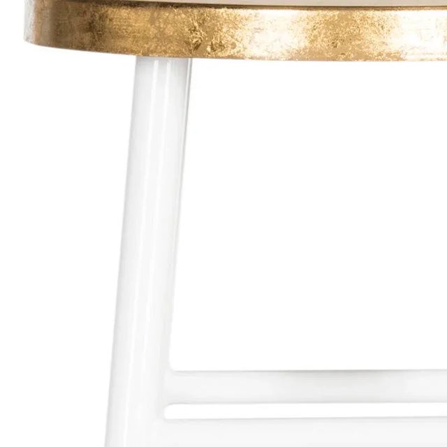 Dipped Barstool in White & Gold For Sale - Image 4 of 6
