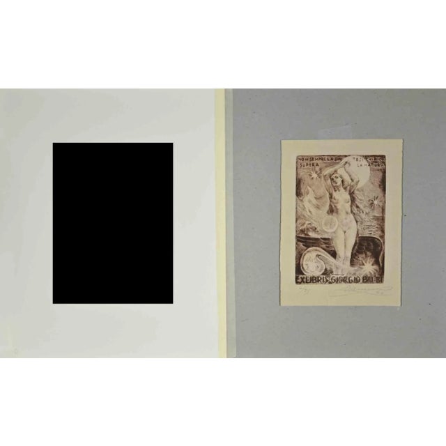 Ex Libris - Giorgio Balbi is an Artwork realized by Enrico Vannuccini in Mid 20th Century. Etching. Good conditions....