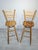 Beige Pine Bar Stool with Backrest For Sale - Image 8 of 18