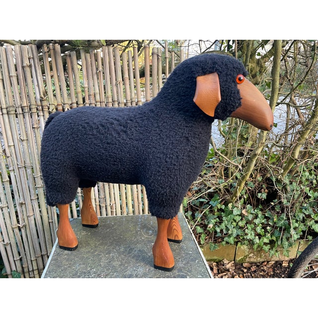 Black Wool Sheep by Hann Peter Krafft, 1970s For Sale - Image 17 of 17