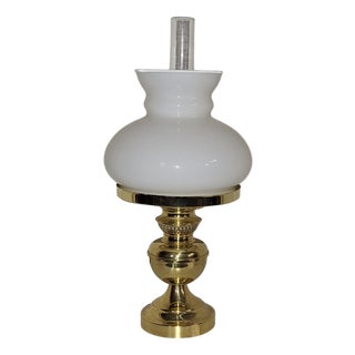 Vintage Table Lamp with White Glass Shade from WSB, 1980s For Sale