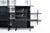Wood Mid-Century Modern Black Bookcase by Eugenio Gerli for Tecno, Italy, 1966 For Sale - Image 7 of 11