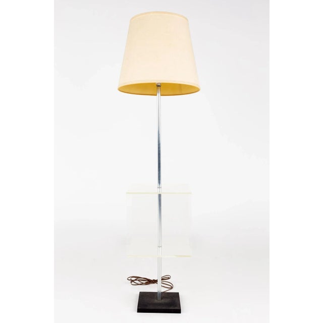 Mid Century Lucite Table Floor Lamp This lamp measures: 16 wide x 16 deep x 56 inches high When you purchase a piece we...