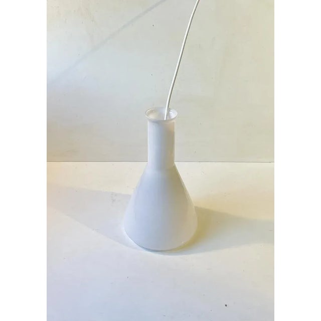 Mid-Century Modern Danish Modern Ceiling Lamp in White Opaline Glass from Holmegaard, 1960s For Sale - Image 3 of 7