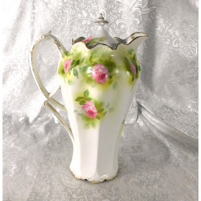 Contemporary Late 18th Century Reinhold Schlegelmilch Rs Prussia Chocolate Pot With Six Cups For Sale - Image 3 of 15