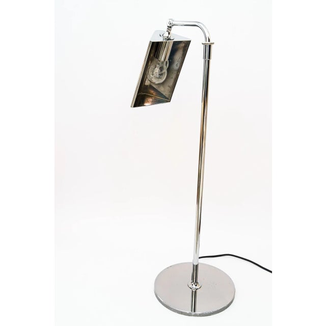 1950s Adjustable Nickel-Plated Floor Lamp, Vienna, 1950s For Sale - Image 5 of 7