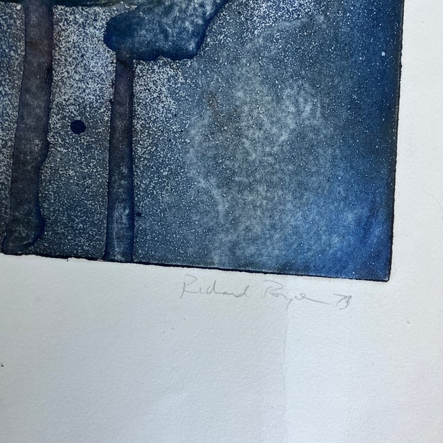 Abstract 1970’s Original Abstract Expressionist Lithograph by Richard Royce “Cat on Pillow” For Sale - Image 3 of 5