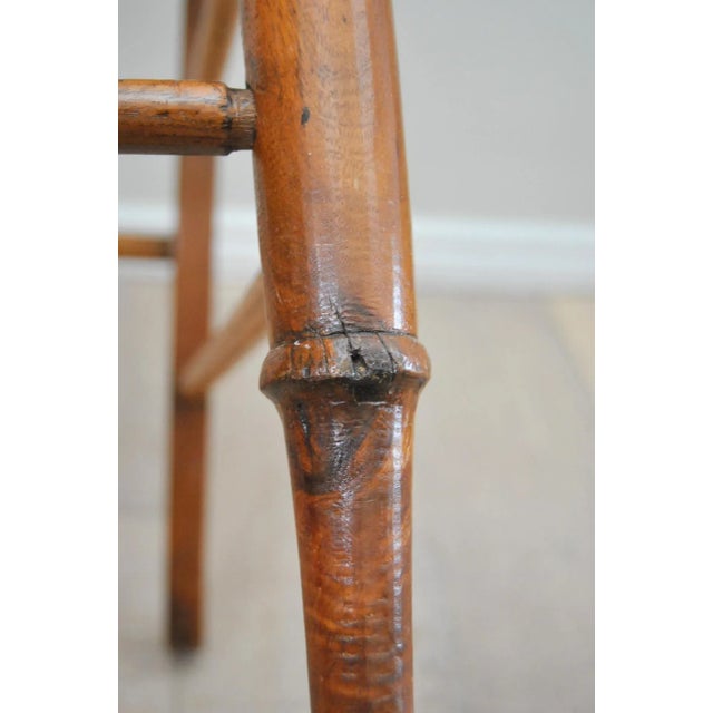 Antique American Classical Walnut Wood Chairs With Caned Seats - Set of 4 For Sale - Image 10 of 14