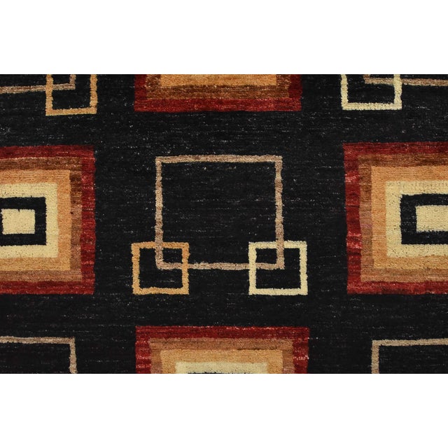 Fine Gabbeh Runner 3’2” X 15’2” Black Wool Contemporary Hand-Knotted Rug For Sale - Image 10 of 14