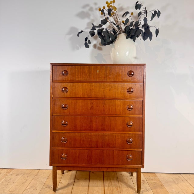 Brown Danish Teak Chest of Drawers, 1960s For Sale - Image 8 of 8
