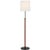 Modern Thomas O'Brien by Visual Comfort Signature Bryant Wrapped Floor Lamp in Bronze and Saddle Leather with Linen Shade For Sale - Image 3 of 3