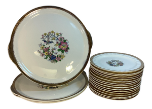 1969s Cronin China Company Porcelain Appetizer/Dessert Set - 19 Pieces