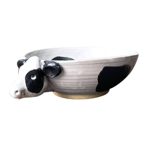 Vintage Original Studio Pottery Cow Bowl