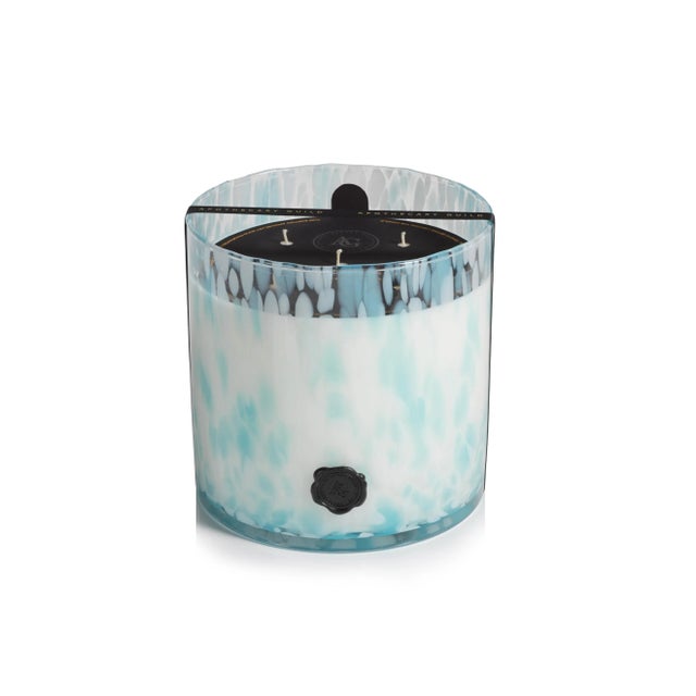 Modern AG Opal Glass 5-Wick Candle Jar, Sunset Beach For Sale - Image 3 of 3