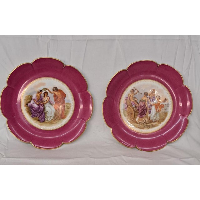 Limoges Porcelain Plates, 1950s, Set of 2 For Sale - Image 11 of 12