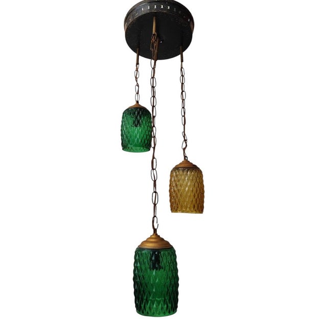 Mid-Century Crystal Pendat Light by Nordica, 1950s For Sale - Image 4 of 7