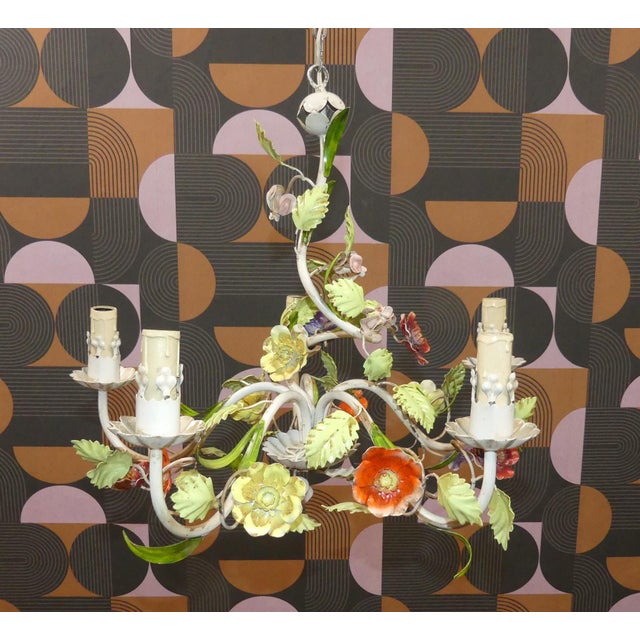 Vintage Chandelier in Metal, 1970s For Sale - Image 3 of 12
