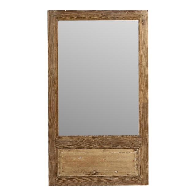 19th Century French Painted Wood Trumeau Wall Mirror France 19th Century For Sale