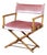 Vintage Faux Bamboo Director's Chair With Blush Velvet Upholstery For Sale