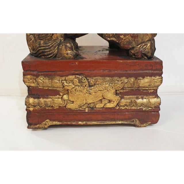 Early-Mid 20th Century Carved Female Foo Lion For Sale In Raleigh - Image 6 of 6