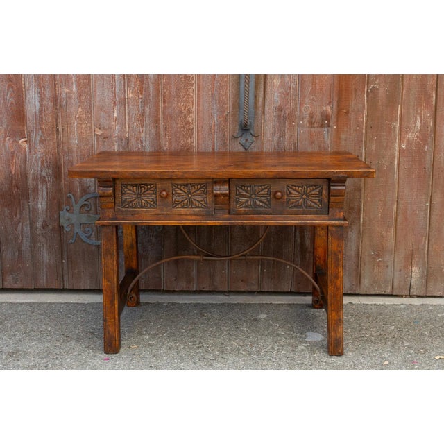 Rustic in nature this handsome writing table is full of characteristic from the Basque region. This Spanish table was...
