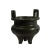Ceramic Chinese Handmade Dark Olive Army Green Ceramic Accent Ding Holder For Sale - Image 7 of 7