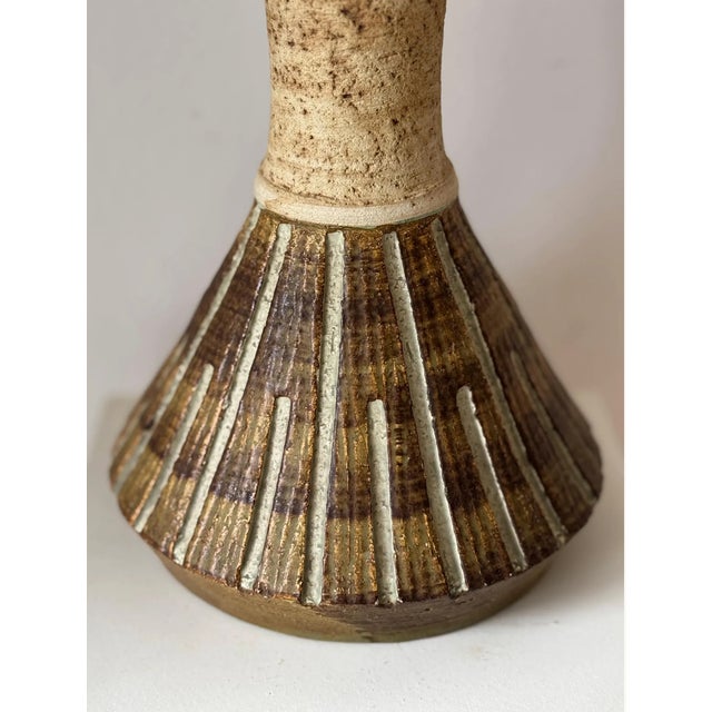 Classic danish studio pottery. Stoneware table lamp /lamp foot, by danish ceramist Chris Haslev for Jeti, handmade in the...