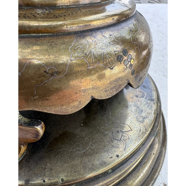Meiji Shibuichi Vases, Set of 2 For Sale - Image 16 of 18