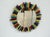 Rustic Wall Mirror Round with Colorful Rustic Wooden Frame, 1960s For Sale - Image 3 of 5