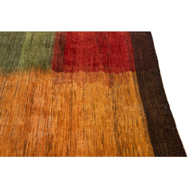 Modern Handmade Lori Persian Wool Rug With Multicolor Design For Sale In New York - Image 6 of 10