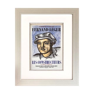 Leger Lithograph 32 Les Constructeurs Art in Posters 1959 Framed For Sale
