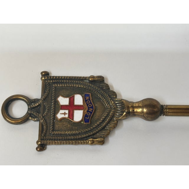 Vintage English Brass Toasting Fork With City of London Heraldic Coat of Arms For Sale - Image 14 of 14