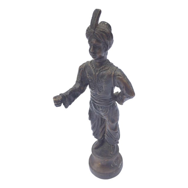 Orientalist Patinated Bronze Figure of a Turkish Young Man For Sale