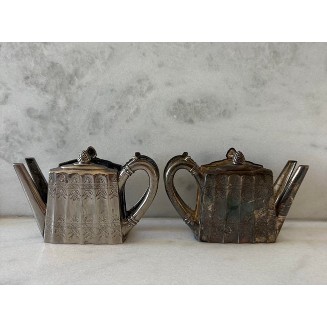 Traditional Vintage Silver Plate Teapot Napkin Holder by Godinger For Sale - Image 3 of 10