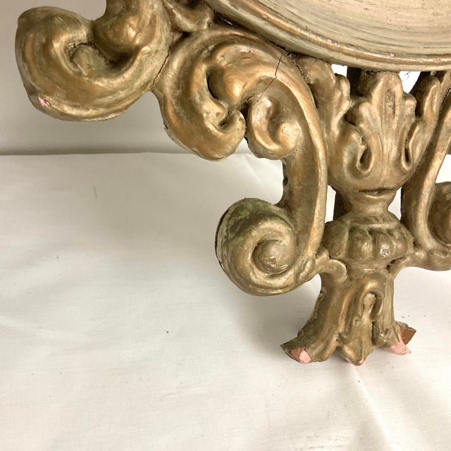 Ancient Italian Small Gesso Mirror Pair For Sale - Image 9 of 14